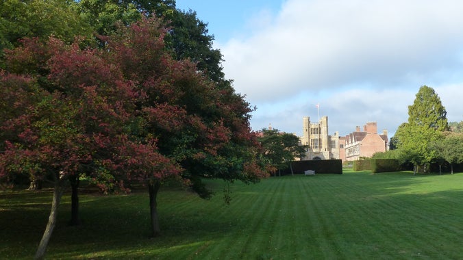 Rear lawn at Coughton Court, Warwickshire